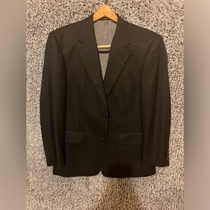 Roundtree Yorke Silk/Wool Sport Coat Mens 42 R Great Black   Blazer